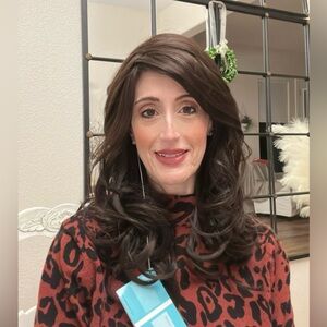 Dark brown synthetic wig by The Wig Company